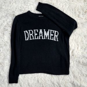 Sz L B&W "Dreamer" Sweater